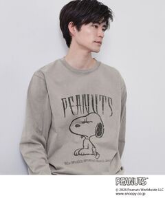 THE SHOP TK / ザ ショップ ティーケー Tシャツ | PEANUTS ／ ピーナッツ スヌーピー ヴィンテージ風プリント長袖Tシャツ