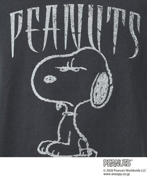 THE SHOP TK / ザ ショップ ティーケー Tシャツ | PEANUTS ／ ピーナッツ スヌーピー ヴィンテージ風プリント長袖Tシャツ | 詳細12