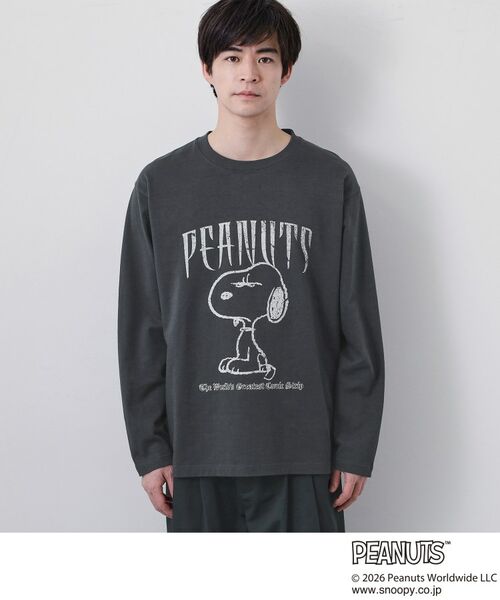 THE SHOP TK / ザ ショップ ティーケー Tシャツ | PEANUTS ／ ピーナッツ スヌーピー ヴィンテージ風プリント長袖Tシャツ | 詳細13