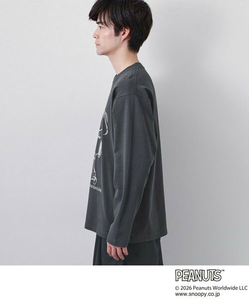 THE SHOP TK / ザ ショップ ティーケー Tシャツ | PEANUTS ／ ピーナッツ スヌーピー ヴィンテージ風プリント長袖Tシャツ | 詳細14