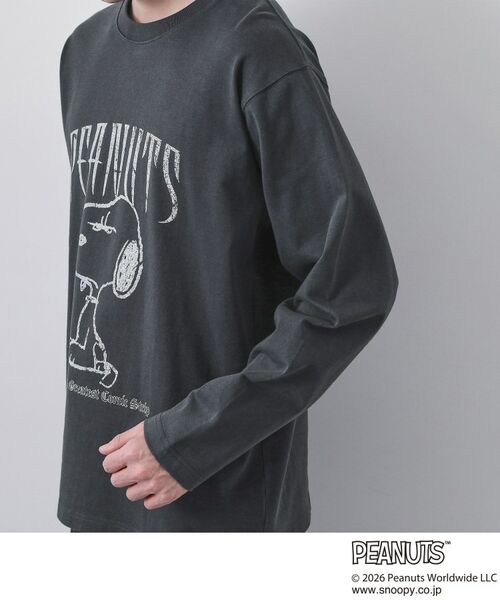 THE SHOP TK / ザ ショップ ティーケー Tシャツ | PEANUTS ／ ピーナッツ スヌーピー ヴィンテージ風プリント長袖Tシャツ | 詳細18