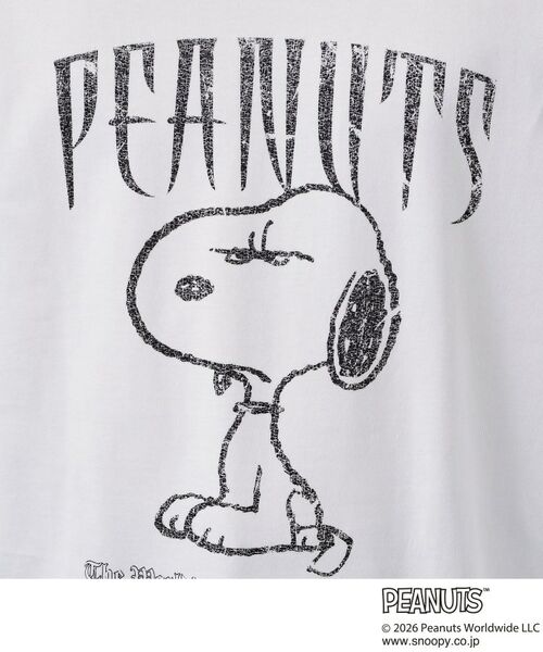 THE SHOP TK / ザ ショップ ティーケー Tシャツ | PEANUTS ／ ピーナッツ スヌーピー ヴィンテージ風プリント長袖Tシャツ | 詳細4