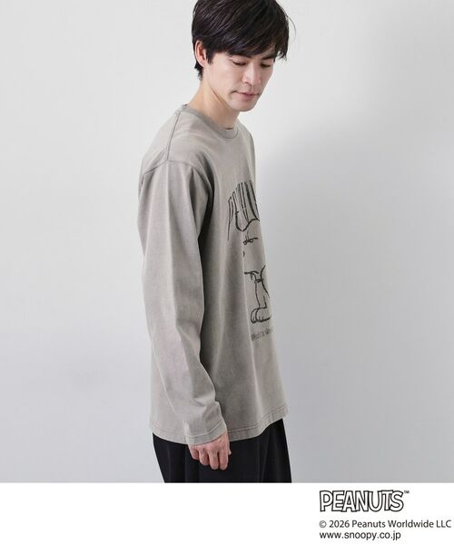 THE SHOP TK / ザ ショップ ティーケー Tシャツ | PEANUTS ／ ピーナッツ スヌーピー ヴィンテージ風プリント長袖Tシャツ | 詳細5