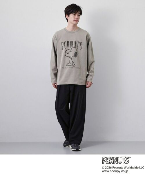 THE SHOP TK / ザ ショップ ティーケー Tシャツ | PEANUTS ／ ピーナッツ スヌーピー ヴィンテージ風プリント長袖Tシャツ | 詳細7