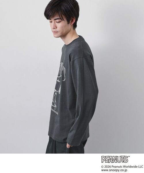 THE SHOP TK / ザ ショップ ティーケー Tシャツ | PEANUTS ／ ピーナッツ スヌーピー ヴィンテージ風プリント長袖Tシャツ | 詳細9