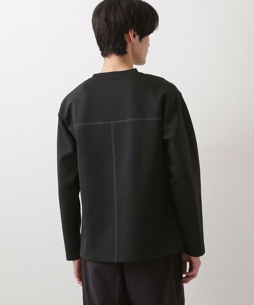 THE SHOP TK / ザ ショップ ティーケー カットソー | ダンボール ステッチ切替デザイン 長袖Tシャツ 洗濯機OK | 詳細10