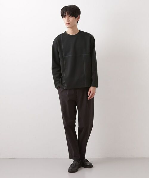 THE SHOP TK / ザ ショップ ティーケー カットソー | ダンボール ステッチ切替デザイン 長袖Tシャツ 洗濯機OK | 詳細11