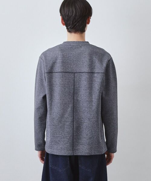 THE SHOP TK / ザ ショップ ティーケー カットソー | ダンボール ステッチ切替デザイン 長袖Tシャツ 洗濯機OK | 詳細19