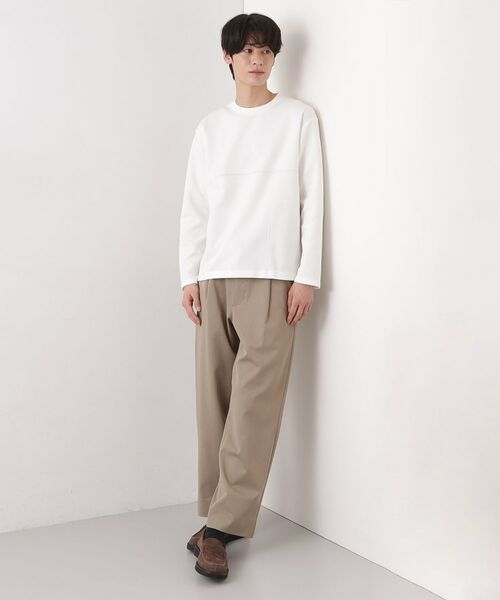 THE SHOP TK / ザ ショップ ティーケー カットソー | ダンボール ステッチ切替デザイン 長袖Tシャツ 洗濯機OK | 詳細3