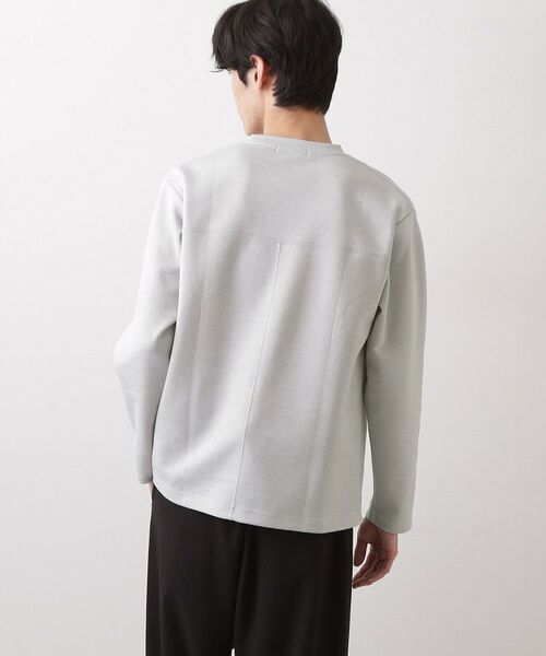 THE SHOP TK / ザ ショップ ティーケー カットソー | ダンボール ステッチ切替デザイン 長袖Tシャツ 洗濯機OK | 詳細6