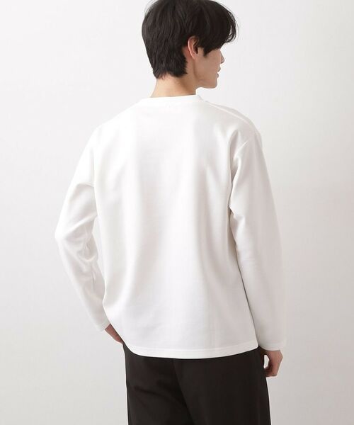 THE SHOP TK / ザ ショップ ティーケー カットソー | 【首元にさりげないアクセント】ステッチダンボールプルオーバー | 詳細2