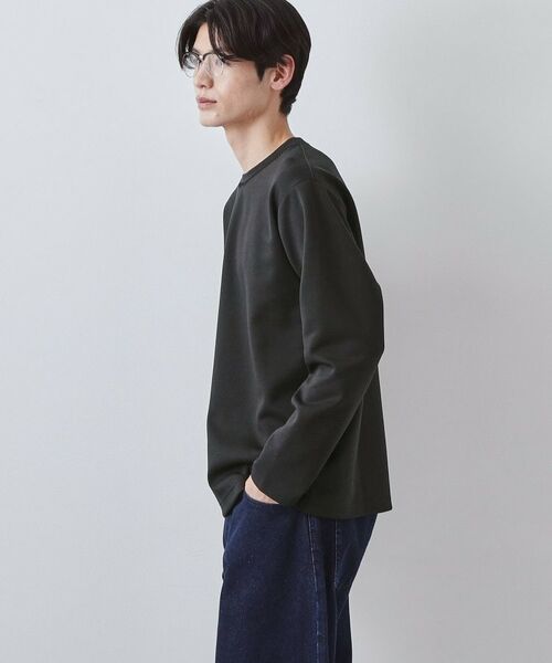 THE SHOP TK / ザ ショップ ティーケー カットソー | 【首元にさりげないアクセント】ステッチダンボールプルオーバー | 詳細5