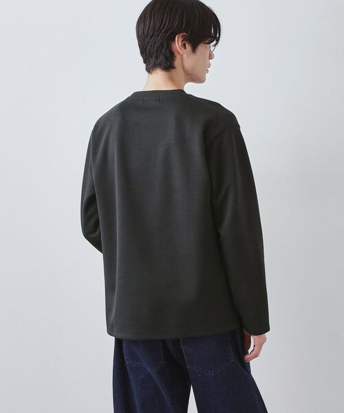 THE SHOP TK / ザ ショップ ティーケー カットソー | 【首元にさりげないアクセント】ステッチダンボールプルオーバー | 詳細6