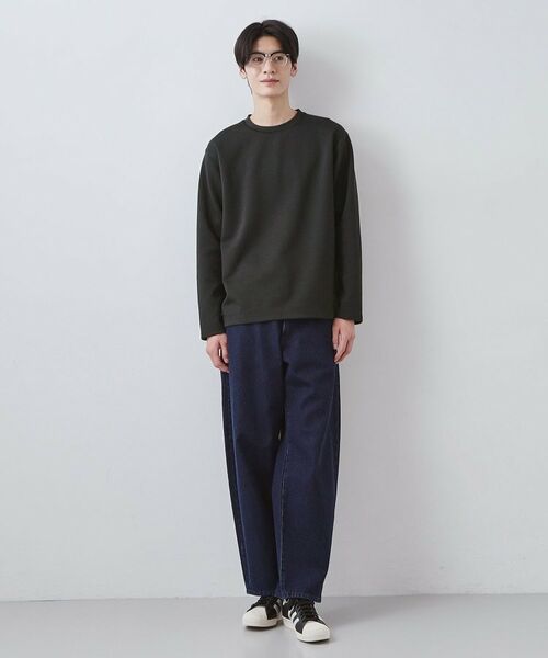 THE SHOP TK / ザ ショップ ティーケー カットソー | 【首元にさりげないアクセント】ステッチダンボールプルオーバー | 詳細7