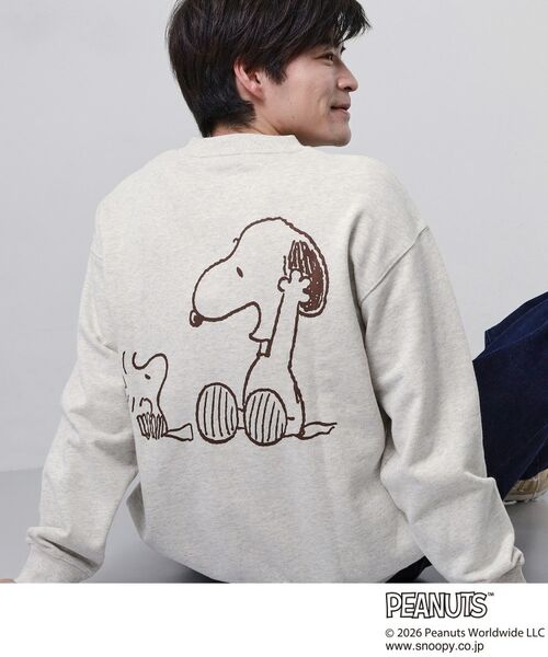 THE SHOP TK / ザ ショップ ティーケー スウェット | PEANUTS ／ ピーナッツ スヌーピー ミニ裏毛スウェット（アイボリー(004)）