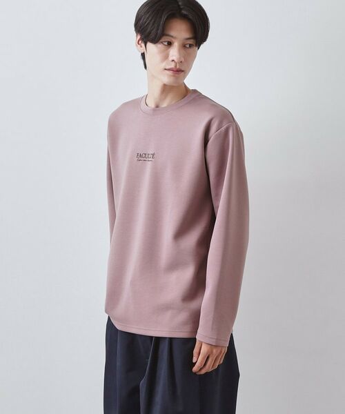 THE SHOP TK / ザ ショップ ティーケー カットソー | 【さりげないワンポイント】ダンボール刺繍スウェット 洗濯機OK | 詳細10