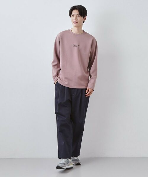 THE SHOP TK / ザ ショップ ティーケー カットソー | 【さりげないワンポイント】ダンボール刺繍スウェット 洗濯機OK | 詳細11