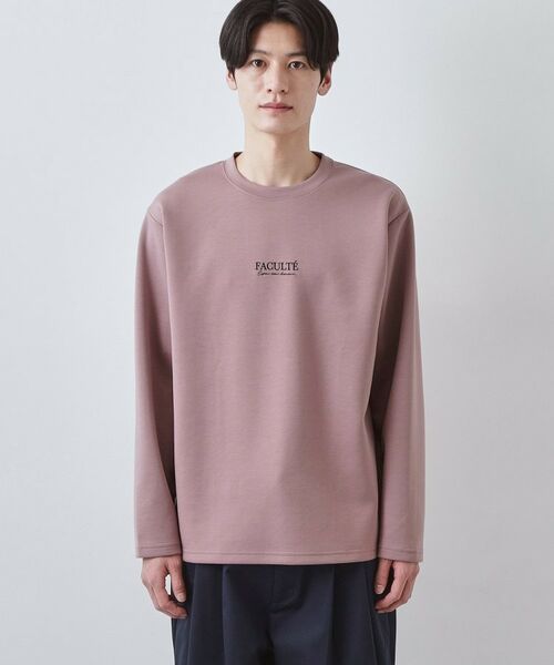 THE SHOP TK / ザ ショップ ティーケー カットソー | 【さりげないワンポイント】ダンボール刺繍スウェット 洗濯機OK | 詳細13