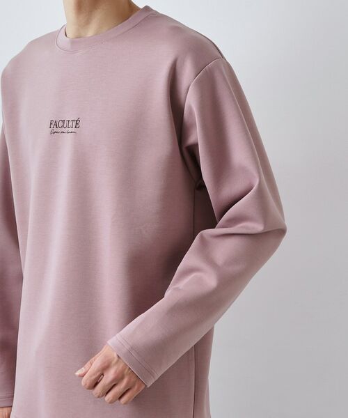 THE SHOP TK / ザ ショップ ティーケー カットソー | 【さりげないワンポイント】ダンボール刺繍スウェット 洗濯機OK | 詳細17