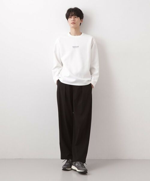 THE SHOP TK / ザ ショップ ティーケー カットソー | 【さりげないワンポイント】ダンボール刺繍スウェット 洗濯機OK | 詳細3