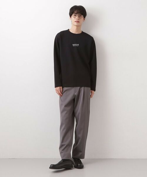 THE SHOP TK / ザ ショップ ティーケー カットソー | 【さりげないワンポイント】ダンボール刺繍スウェット 洗濯機OK | 詳細7