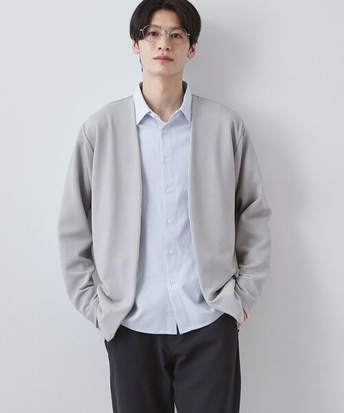 THE SHOP TK / ザ ショップ ティーケー カーディガン・ボレロ | カーディガン＋半袖Tシャツ セットアイテム 洗濯機OK | 詳細1