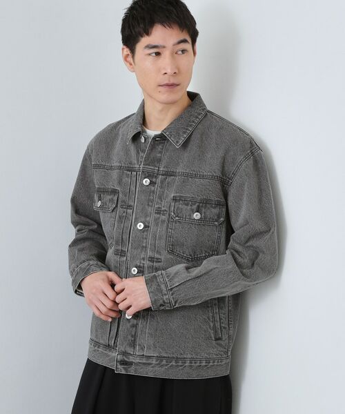 THE SHOP TK / ザ ショップ ティーケー レザーブルゾン・ジャケット | デニムGジャン（ブラック(019)）