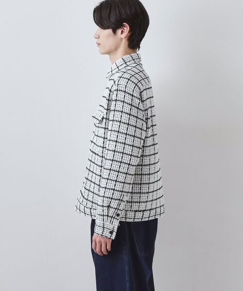 THE SHOP TK / ザ ショップ ティーケー レザーブルゾン・ジャケット | 【カジュアルに上品さをプラス】変わり織ツイードブルゾン　洗濯機OK | 詳細12