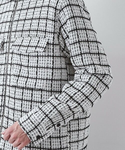 THE SHOP TK / ザ ショップ ティーケー レザーブルゾン・ジャケット | 【カジュアルに上品さをプラス】変わり織ツイードブルゾン　洗濯機OK | 詳細21