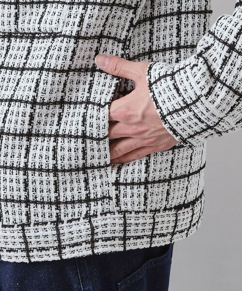 THE SHOP TK / ザ ショップ ティーケー レザーブルゾン・ジャケット | 【カジュアルに上品さをプラス】変わり織ツイードブルゾン　洗濯機OK | 詳細23