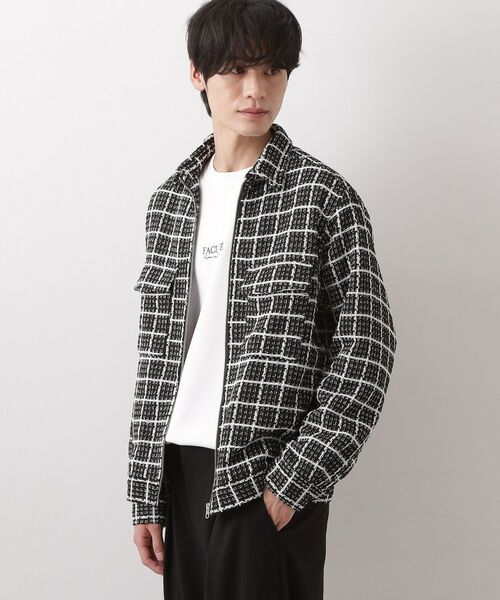 THE SHOP TK / ザ ショップ ティーケー レザーブルゾン・ジャケット | 【カジュアルに上品さをプラス】変わり織ツイードブルゾン　洗濯機OK | 詳細8