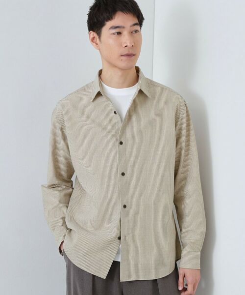 THE SHOP TK / ザ ショップ ティーケー シャツ・ブラウス | サッカーストライプシャツ 洗濯機OK | 詳細1