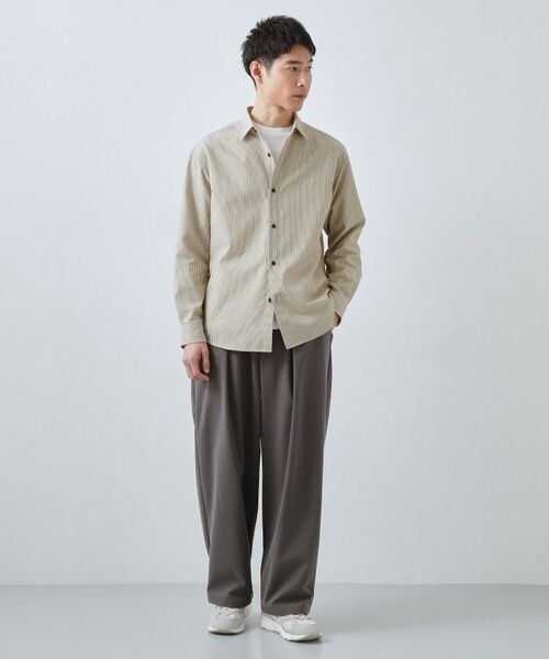 THE SHOP TK / ザ ショップ ティーケー シャツ・ブラウス | サッカーストライプシャツ 洗濯機OK | 詳細3