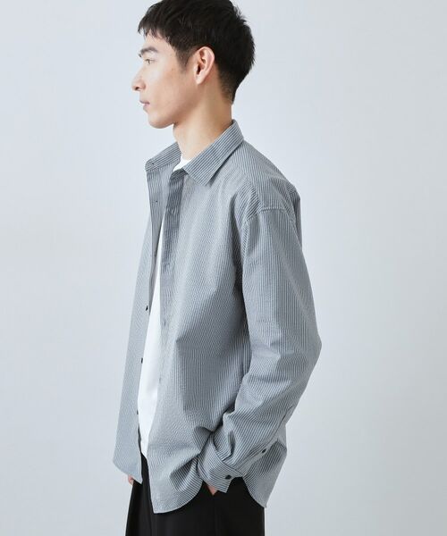 THE SHOP TK / ザ ショップ ティーケー シャツ・ブラウス | サッカーストライプシャツ 洗濯機OK | 詳細5
