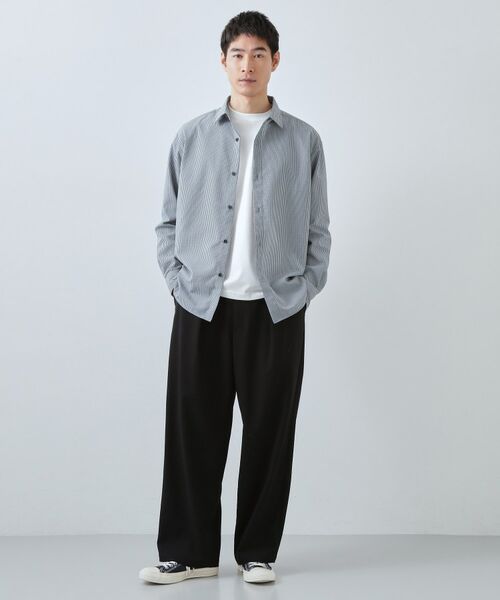 THE SHOP TK / ザ ショップ ティーケー シャツ・ブラウス | サッカーストライプシャツ 洗濯機OK | 詳細7