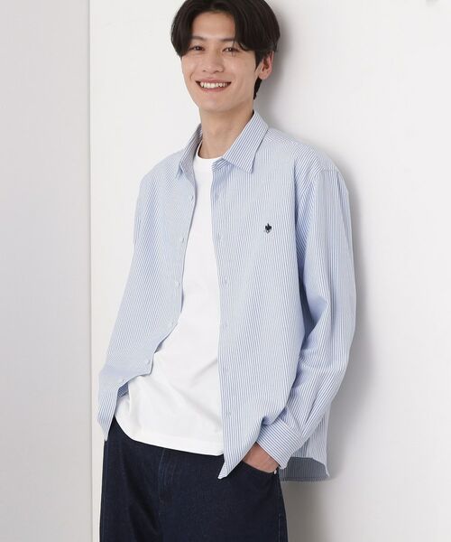 THE SHOP TK / ザ ショップ ティーケー シャツ・ブラウス | 【POLO BCS 別注】 アソート長袖シャツ ストライプ/グレー/デニム(ブルー(391))