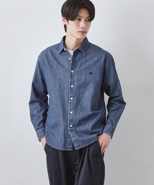 THE SHOP TK / ザ ショップ ティーケー シャツ・ブラウス | 【POLO BCS 別注】 アソート長袖シャツ ストライプ/グレー/デニム(ブルー(093))