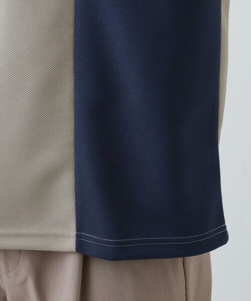 THE SHOP TK / ザ ショップ ティーケー カットソー | 【一枚で着映える】パターンブロッキング 半袖Tシャツ 洗濯機OK | 詳細20