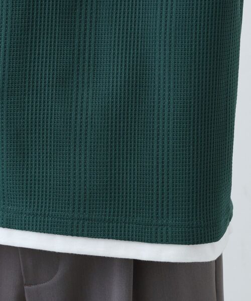 THE SHOP TK / ザ ショップ ティーケー カットソー | 【ラクして決まる！】レイヤード風半袖Tシャツ　洗濯機OK | 詳細25