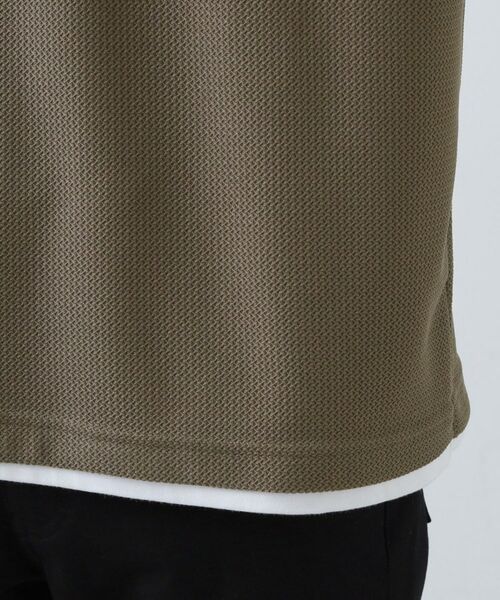 THE SHOP TK / ザ ショップ ティーケー カットソー | 【一枚でコーディネートが完成！】レイヤード風 キーネック 半袖Tシャツ 洗濯機OK | 詳細25