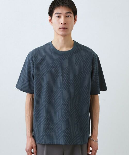 THE SHOP TK / ザ ショップ ティーケー Tシャツ | 【無地だと少し物足りないという方へ】ジオメトリック柄 半袖Tシャツ 洗濯機OK | 詳細28