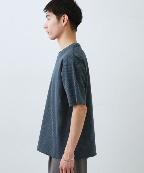 THE SHOP TK / ザ ショップ ティーケー Tシャツ | 【無地だと少し物足りないという方へ】ジオメトリック柄 半袖Tシャツ 洗濯機OK | 詳細29