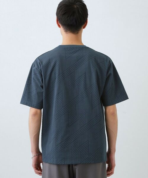 THE SHOP TK / ザ ショップ ティーケー Tシャツ | 【無地だと少し物足りないという方へ】ジオメトリック柄 半袖Tシャツ 洗濯機OK | 詳細30