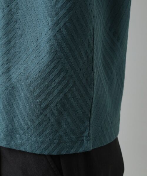 THE SHOP TK / ザ ショップ ティーケー カットソー | 【ジャケットインにもおすすめ！】ジャカード リンクス半袖Tシャツ 洗濯機OK | 詳細19