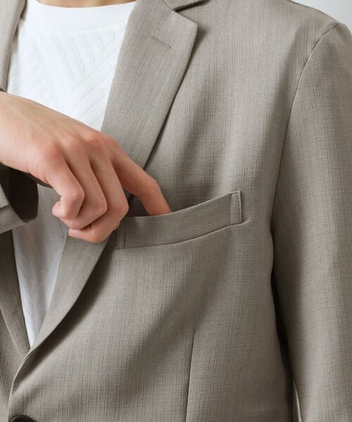 THE SHOP TK / ザ ショップ ティーケー テーラードジャケット | 【LINO FINE】リネンライク テーラードジャケット 吸水速乾/イージーケア/UVカット/洗濯機OK | 詳細24