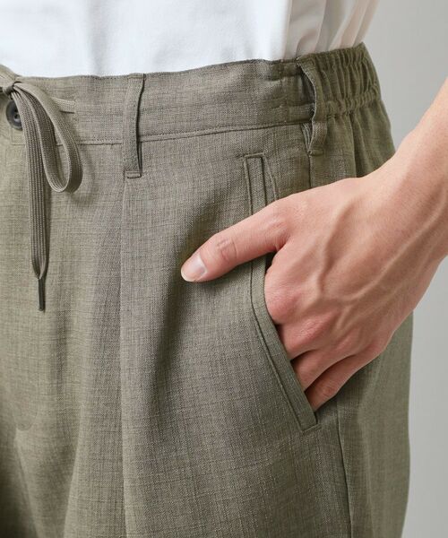 THE SHOP TK / ザ ショップ ティーケー パンツ | 【LINO FINE】リネンライク ワイドイージーパンツ 吸水速乾/イージーケア/UVカット/洗濯機OK | 詳細23