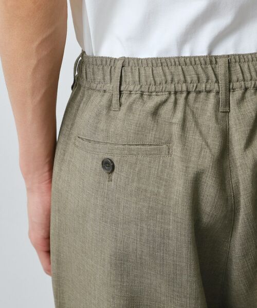 THE SHOP TK / ザ ショップ ティーケー パンツ | 【LINO FINE】リネンライク ワイドイージーパンツ 吸水速乾/イージーケア/UVカット/洗濯機OK | 詳細25