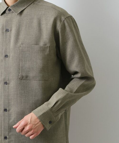 THE SHOP TK / ザ ショップ ティーケー シャツ・ブラウス | 【LINO FINE】リネンライク 長袖シャツ UVカット　イージーケア　吸水速乾　洗濯機OK | 詳細22