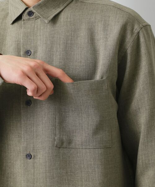 THE SHOP TK / ザ ショップ ティーケー シャツ・ブラウス | 【LINO FINE】リネンライク 長袖シャツ UVカット　イージーケア　吸水速乾　洗濯機OK | 詳細23