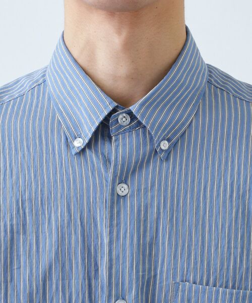 THE SHOP TK / ザ ショップ ティーケー シャツ・ブラウス | 【綿毛のように軽い】フラフテックス ストライプ長袖シャツ 洗濯機OK | 詳細17